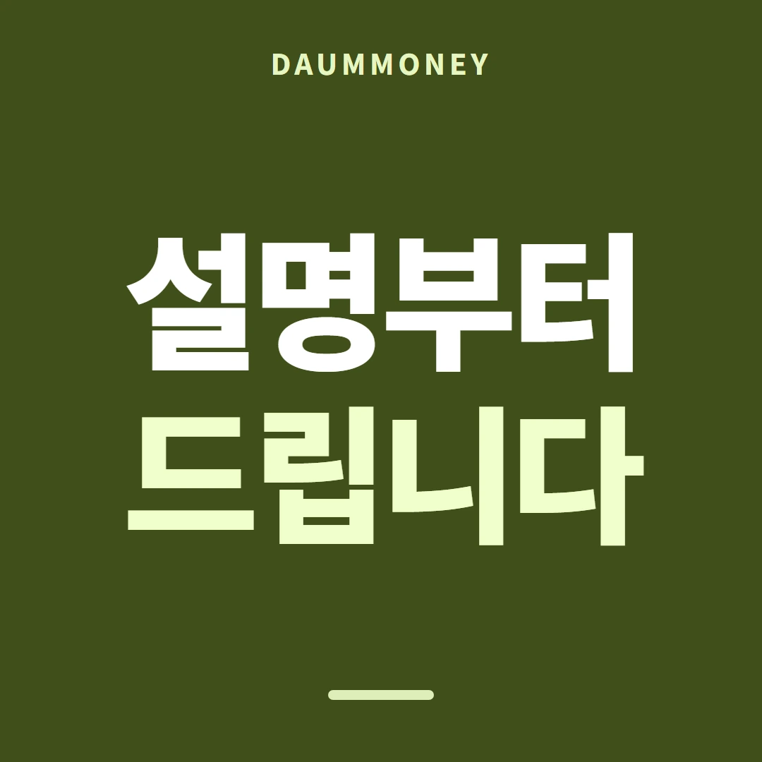 다음머니 카드깡 전체 흐름 보기 안내 카드 배너